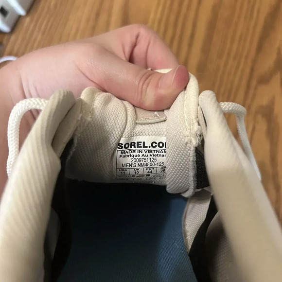 Sorel ONA 718 Men’s Suede Sneakers Size 11 Style NM4800-125 white & taupe - Picture 8 of 9